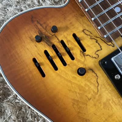 Customer Sunburst Electric Guitar, Spruce Top Mahogany Body, Roasted Maple Neck, 22 Frets Rosewood Fingerboard image 4