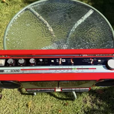 Hitachi W4V Rare Vintage MINT Cassette Boombox Warranty Tested Red +original Box image 14