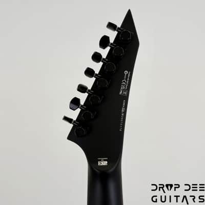 ESP LTD EXL-7 Baritone Black Metal 7-String Electric Guitar - Black Red Burst Satin image 16