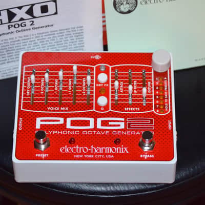 Electro-Harmonix POG2 Polyphonic Octave Generator 2009 - Present - Red / White ambient shoegaze synth image 2