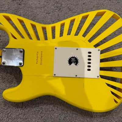 Custom Little wing - Yellow  Exclusive 3D printed guitar Custom shop made in Ukraine Electric guitar Strat Superstrat stratocaster Excellent Condition image 8