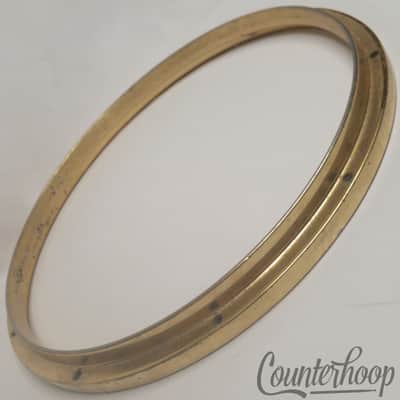 Premier 1lb14oz Gold Project One Die Cast Rim 10-Lug Snare Drum Hoop Vintage 80s image 1