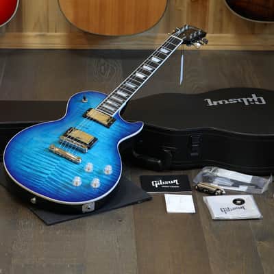 2024 Gibson Les Paul Modern Electric Guitar Figured Cobalt Burst + OHSC image 1