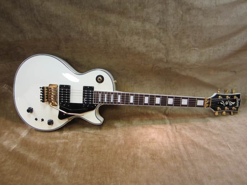 Burny Les Paul Custom RLC-85S Ivory w/ Sustainer Floyd Rose Axcess