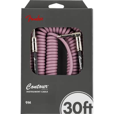 Fender Contour Series Coil Instrument Cables | 30ft | Burgundy Mist image 4