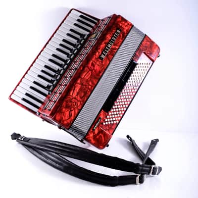 German Made Top Piano Accordion Weltmeister Serino - 120 bass, 16 registers (11 + 5 switches) + Shoulder Straps & Hard Case ~ LMMH - Video image 15