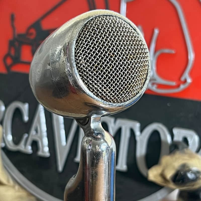 Rare Vintage 1950's Ronette-Holland G210-5 Crystal Microphone, works w/stand image 1