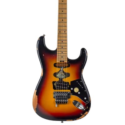 New EVH Limited Edition Relic Series Frankenstein "Frankie" Vintage Sunburst #EVH2114799 image 7