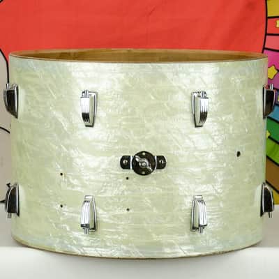 1950's Ludwig 14"x 20" Bass Drum Shell, WMP, White Marine Pearl, AS-IS image 1