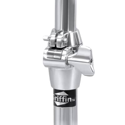 GRIFFIN 2 Leg Hi-Hat Stand (QuickAction X Series) – For Heavy Duty Cymbals, Double Braced Chrome Base Converts to No-Leg Mount for Drummers with Drum Key image 13