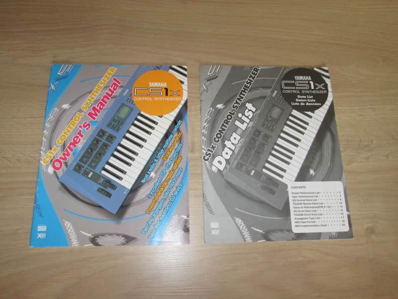 Yamaha CS1x Synthesizer Original Owner's Manual + Data List '96- Synthesizer Brochure/Catalog image 1