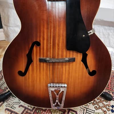Harmony Alden H1213 Tiger Burst Birch Archtop 1950s USA image 1