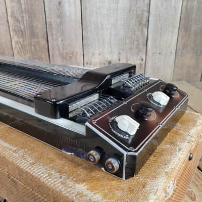 National Grand Console Doubleneck 8 String Lap Steel 1940 w/Tweed Case - Black image 6