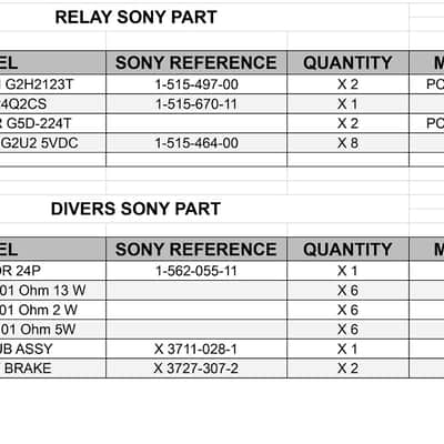 SONY PCM3348 APR24 SWITCH /RELAY PARTS image 3