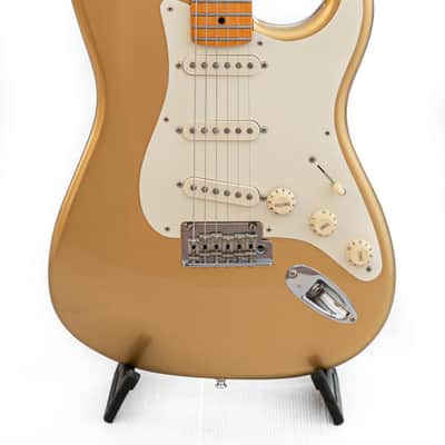 2020 Fender Lincoln Brewster Stratocaster in Aztec Gold. Boost. Dimarzio image 2