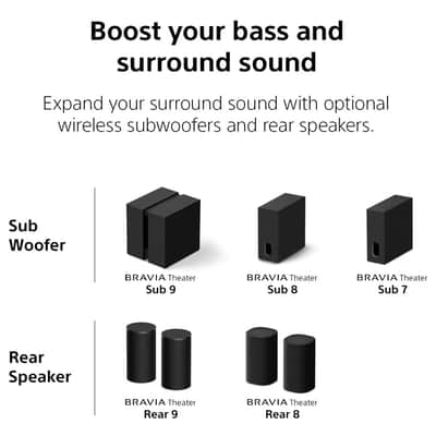 Sony BRAVIA Theater Bar 7, with 9 speakers, Dolby Atmos/DTS:X compatible image 6