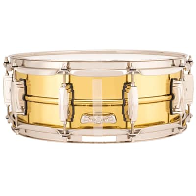 Ludwig LB401 Supraphonic 5X14 "Super Brass" Lacquered Brass Snare Drum image 2