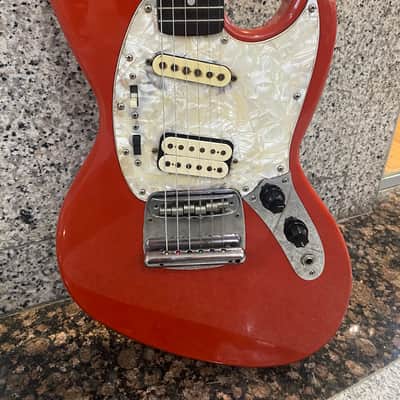 1996 Fender Japan Kurt Cobain JT-95 Jag-Stang - Fiesta Red Electric Guitar image 2