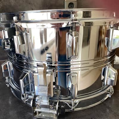 Pearl S-714ED snare 14x8” steel shell 1985/86 - Chrome image 3
