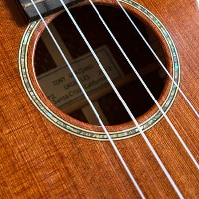 2012 Tony Graziano Tenor Ukulele #602 – Redwood / Figured Lacewood – Abalone – HSC image 5
