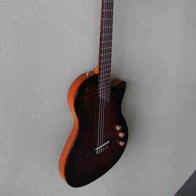 Brand New Cordoba Stage Thinbody Nylon String Acoustic/Electric Guitar - Edgeburst image 3