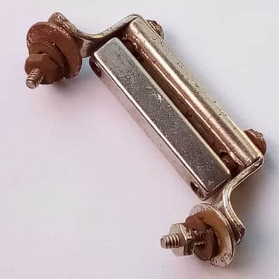 Ludwig 1 7/8" Snare Drum Butt Plate Nickel Plating Square Clamp Bar Vintage 30s image 2