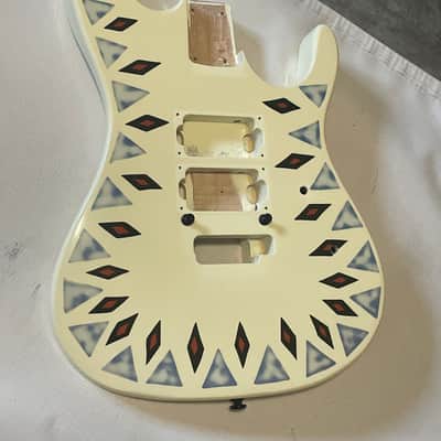 2021 Indonesian Kramer Nightswan Aztec Marble Guitar Body Floyd Ready 24.75" image 4