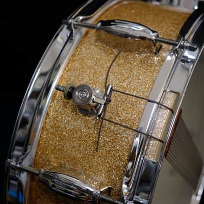 Camco Tuxedo Studio Model 14" x 5" snare drum 1960's - Champagne Sparkle image 6
