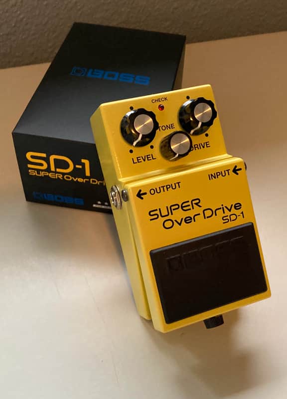 Boss SD-1 Super OverDrive (Silver Label) 1997 - Present - Yellow