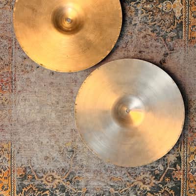 Vintage Zildjian 1960s New Beat 14” Hihats 912 1284 g LIGHT! AMAZING Tone! EARLY NEW BEATS image 2