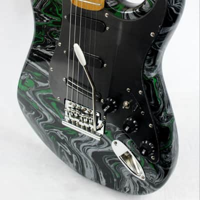 Custom Swirl Painted and Upgraded Arbor Strat Style Electric Guitar image 3