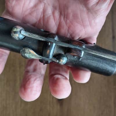C. Peloubet Dark Wood & Silver 8-Key Antique Flute New York 19th century image 12