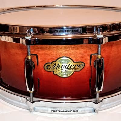 PEARL MASTERS SNARE DRUM WITH ROAD-RUNNER CARRY/PROTECTOR BAG - FREE SHIP TO C-USA! image 2