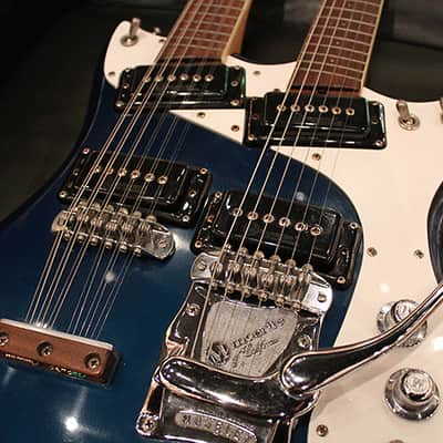 Mosrite ‘Joe Maphis’ Style Double Neck 1966 Blue image 2