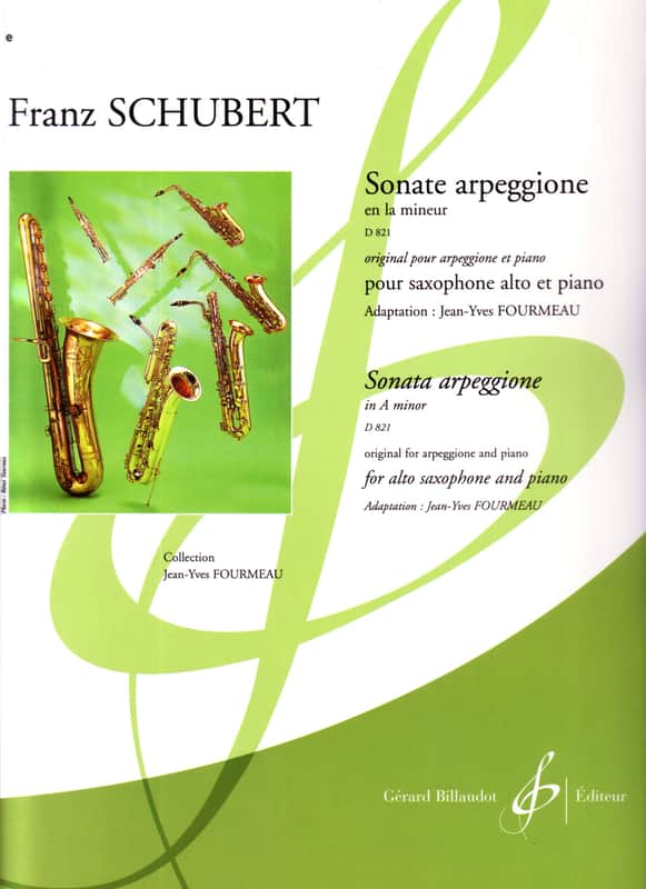 Schubert - Sonata Arpeggione in A minor - for Alto saxophone and piano image 1