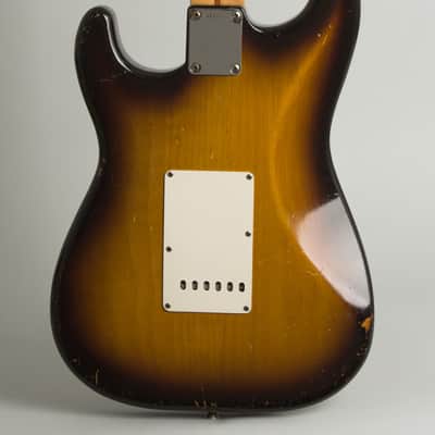 Fender  Stratocaster Solid Body Electric Guitar (1957), ser. #024071, original tweed hard shell case. image 4