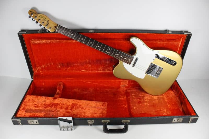 1978-1981 Extremely RARE Fender Telecaster Aztec GOLD in Original Case Vintage 1970's Tele Guitar image 1