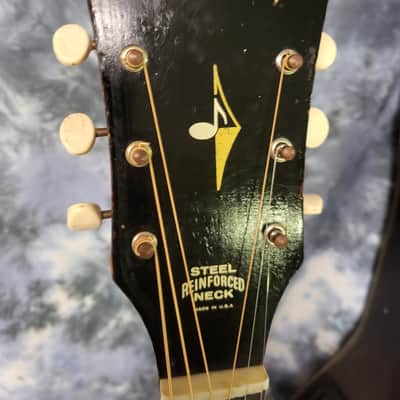 Vintage RARE 1970 Harmony H159 Dreadnought Birch Natural Neck Reset New Strings Pro Setup Original Soft Shell Case image 12