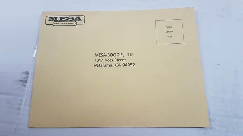 80's MESA BOOGIE AMP WARRANTY CARD rare image 1