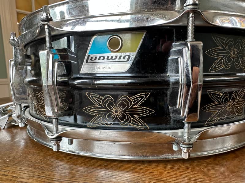 Ludwig Black Beauty LM452 1977-1982 Engraved Nickel-Plated Brass image 1