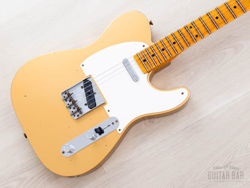 2023 Fender Custom Shop B2 1958 Telecaster Journeyman Relic Aged HLE Gold w/ Case & CoA, Lightweight image 1
