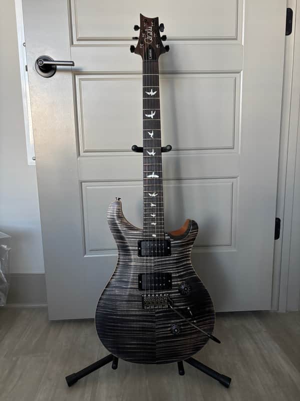 PRS Custom 24 Wood Library 2021 - Charcoal Satin Torrefied Maple Neck Brazilian Rosewood Fretboard image 1