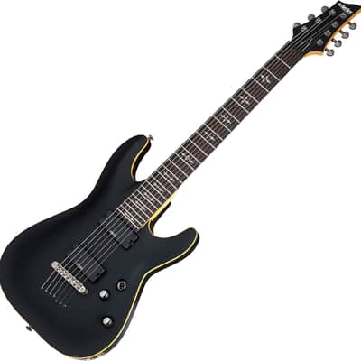 Schecter Demon-7 Electric Guitar Aged Black Satin image 2