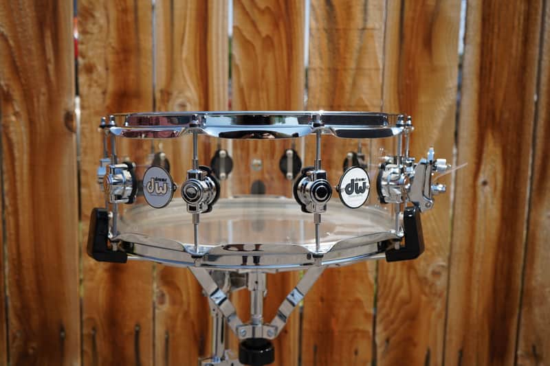 DW Design Series | Seamless Clear Acrylic Shell 10 Lug | 6x14 Snare Drum 2025 Model image 1