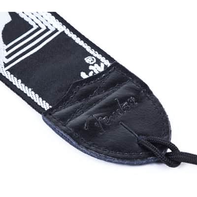 Fender 2" Monogramed Strap Black Lt Grey/Dak Grey Strap w. LOGO - Strap for Guitars image 3