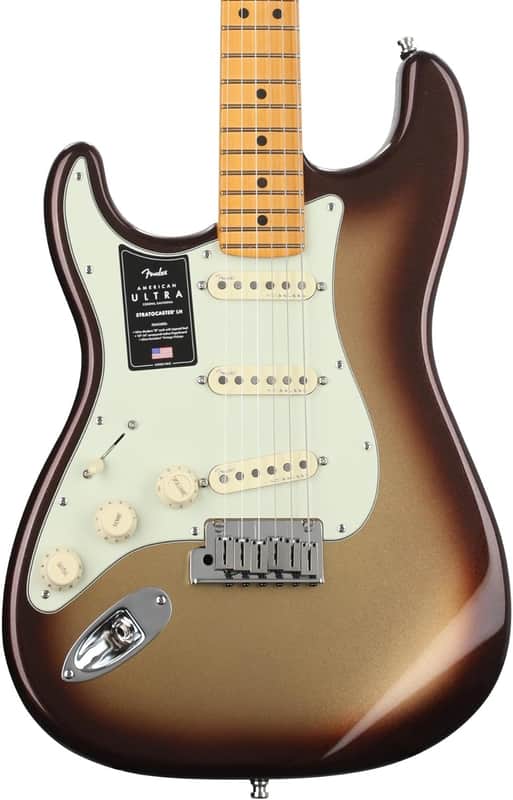Fender American Ultra Stratocaster Left-Handed with Maple Fretboard 2021 - Present - Mocha Burst image 1