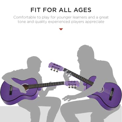 Best Choice Products Beginner Acoustic Guitar Set w/ Case, Strap, Strings - 38in-Pink image 11