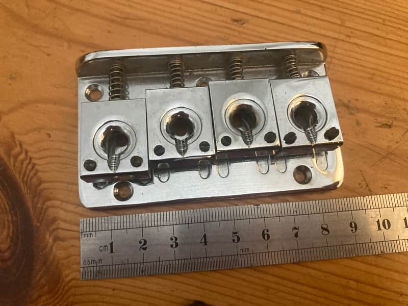 Vintage 1970s Heavy Duty Bass Guitar Bridge Japan image 1