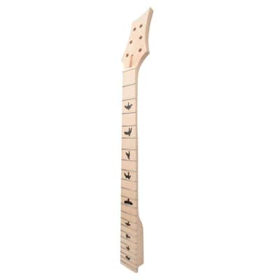 Maple Wood Electric Guitar Neck, 22 Frets Maple Fingerboard Doves image 5