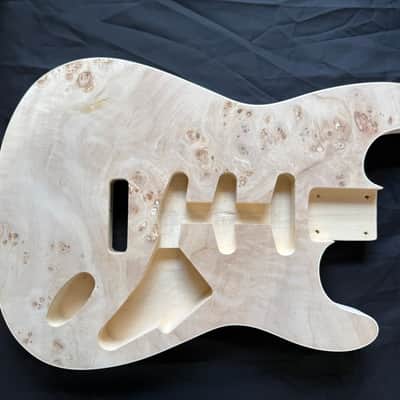BMC Guitar Body Strat® Stratocaster® Unfinished Spalted Top With Binding Standard  SSS Route  [ST100] image 1